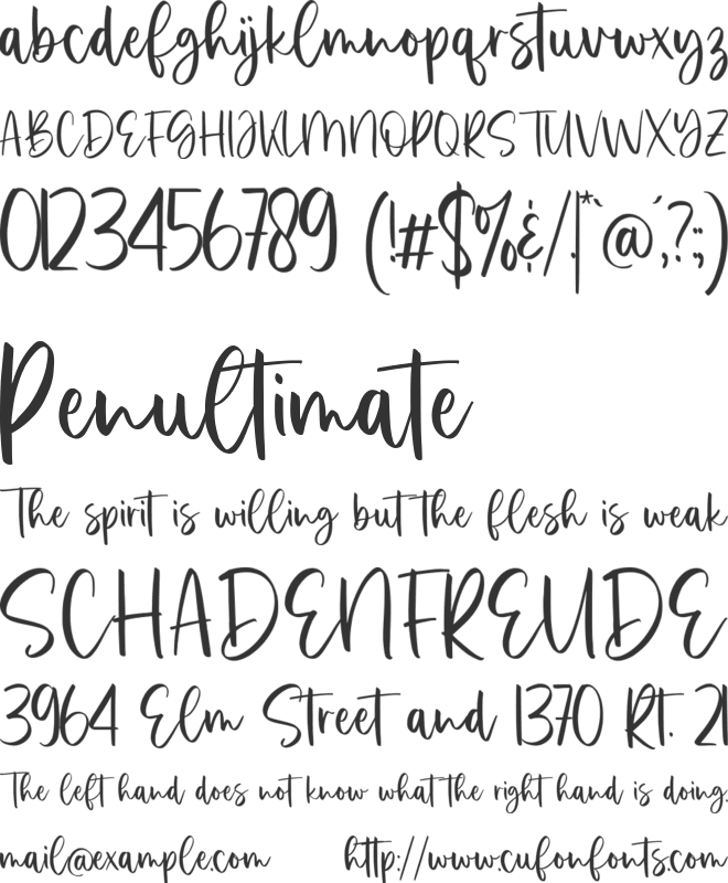 Jakarta Brittany font preview