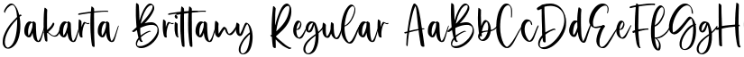 Jakarta Brittany Regular font