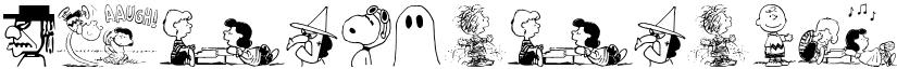 Peanuts Gang Dings font