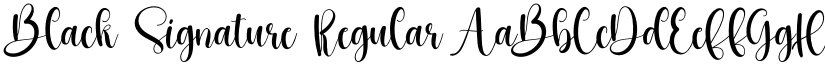 Black Signature Regular font