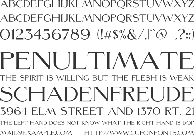 Morefren font preview