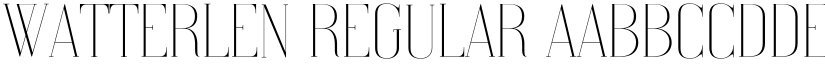 Watterlen Regular font