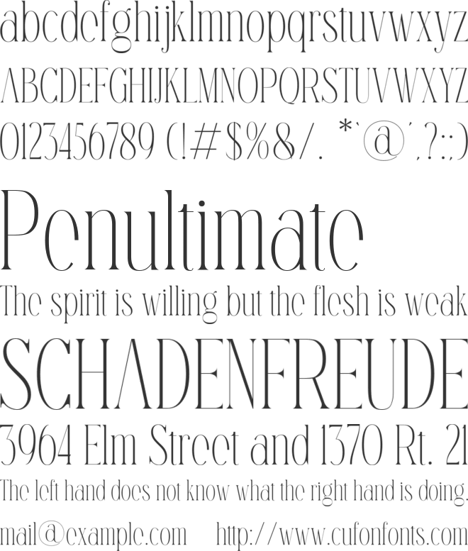 Ramashinta font preview