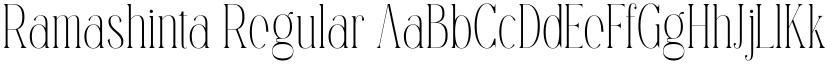 Ramashinta Regular font