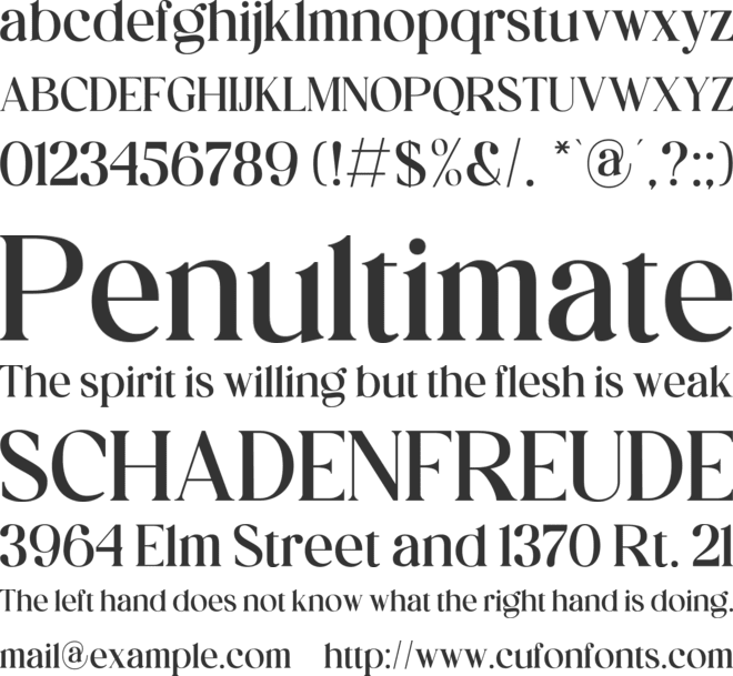 Giliams font preview