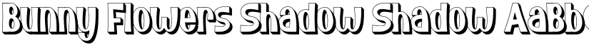 Bunny Flowers Shadow Shadow font