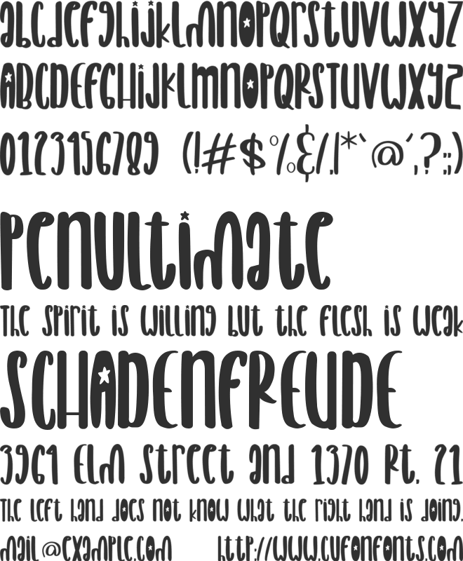 American Kids font preview