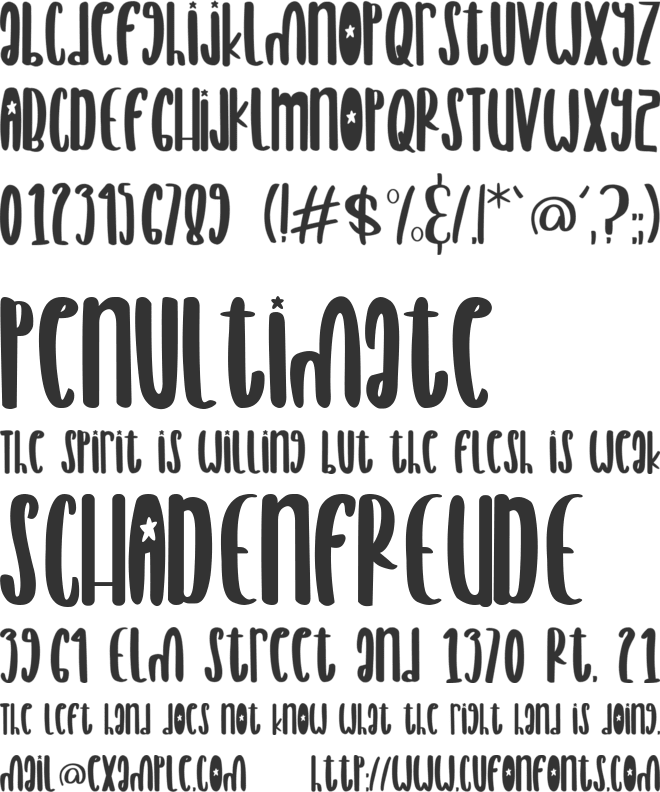 American Kids font preview