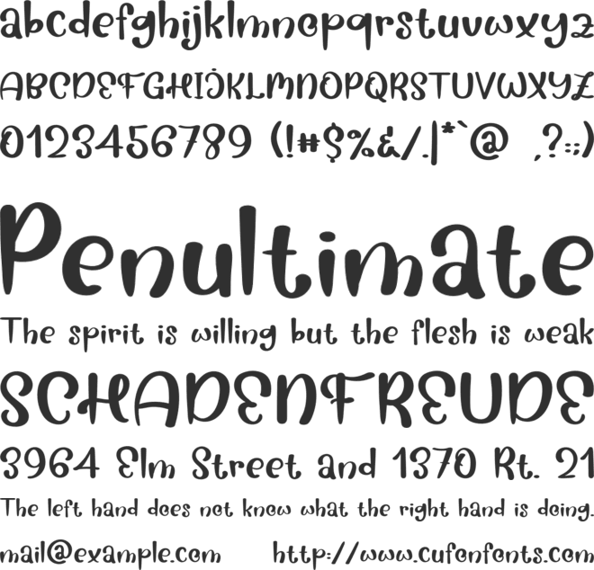 Coasters font preview