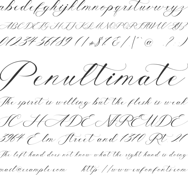 My Autery font preview