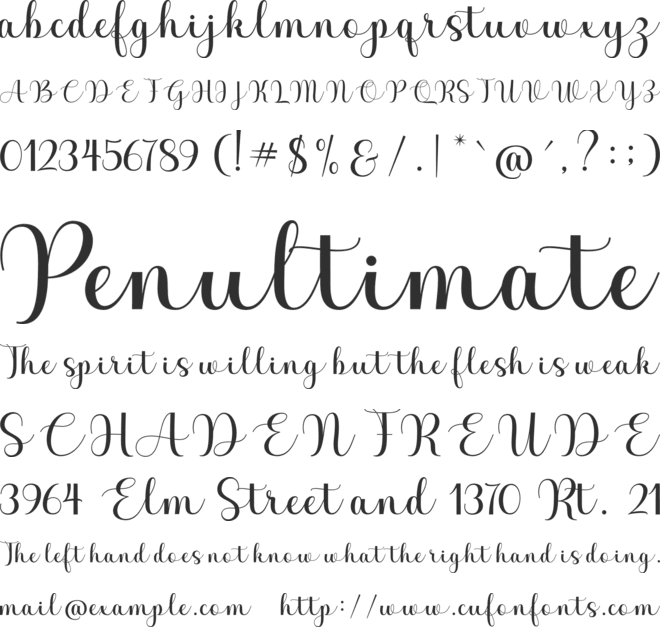 Baby Shopia font preview