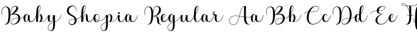 Baby Shopia Regular font