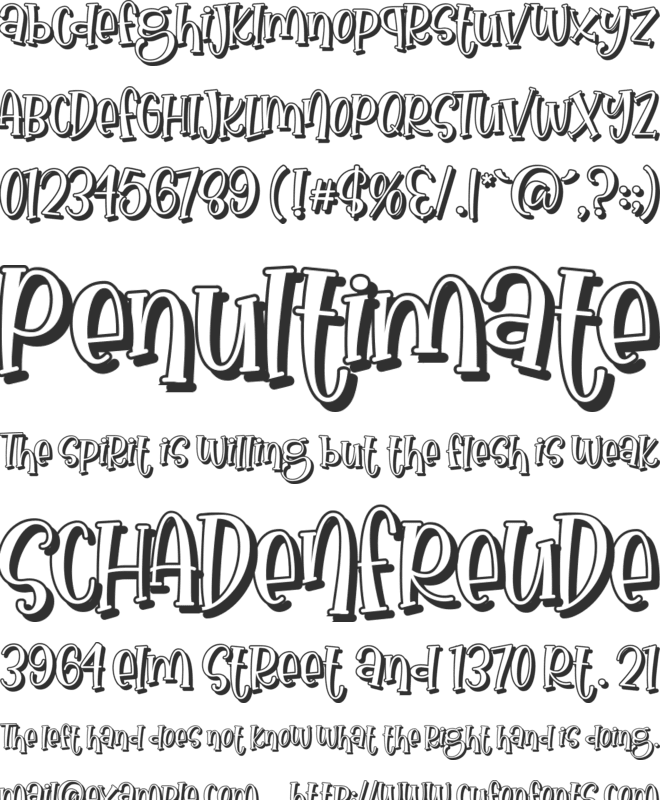 Nona Manis Shadow font preview