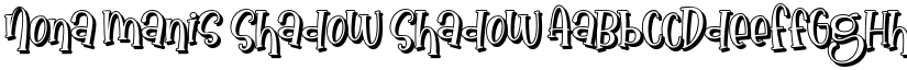 Nona Manis Shadow Shadow font