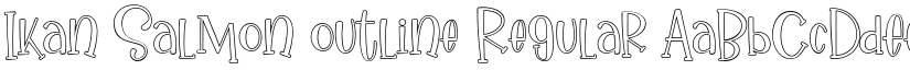 Ikan Salmon outline Regular font