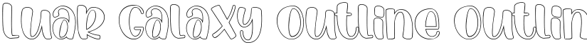 Luar Galaxy Outline Outline font