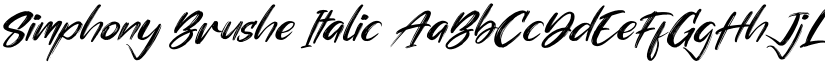 Simphony Brushe Italic font