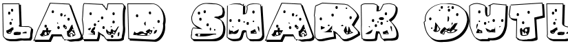 Land Shark Outline Grunge font