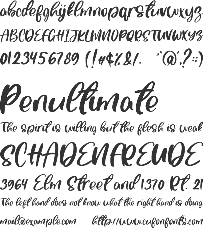 Super Cempluk font preview