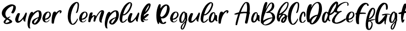 Super Cempluk Regular font