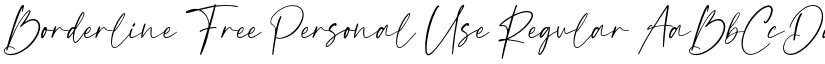 Borderline Free Personal Use Regular font
