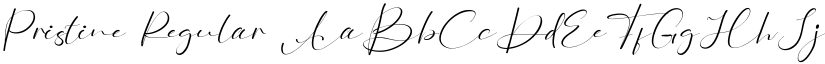 Pristine Regular font