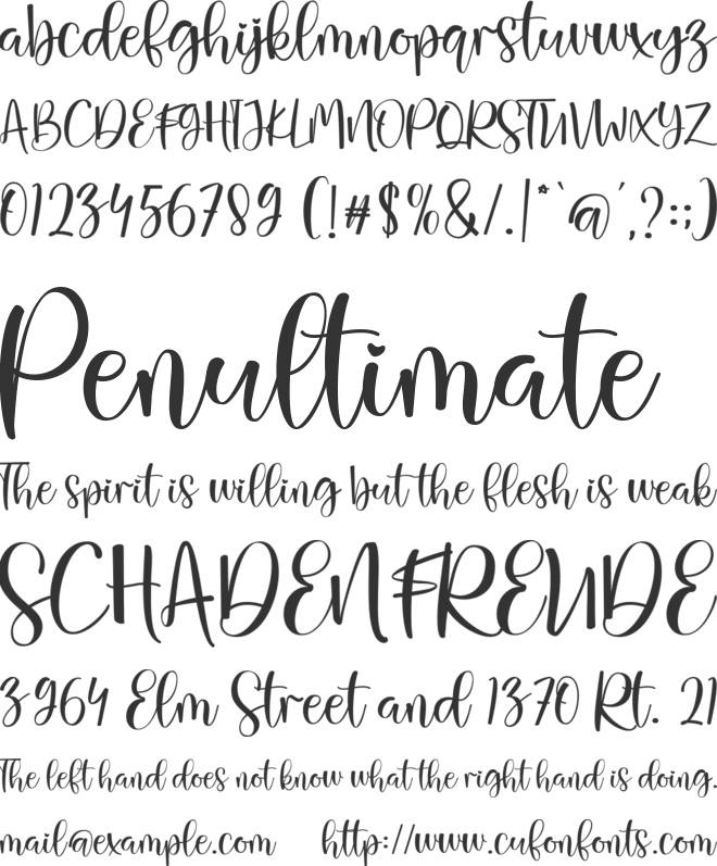 Mallesa font preview