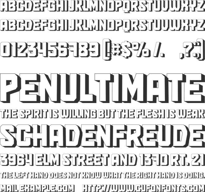 Dayger font preview