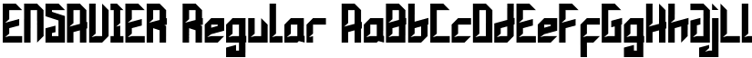 ENSAVIER Regular font