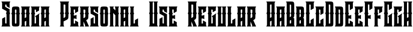 Soaga Personal Use Regular font