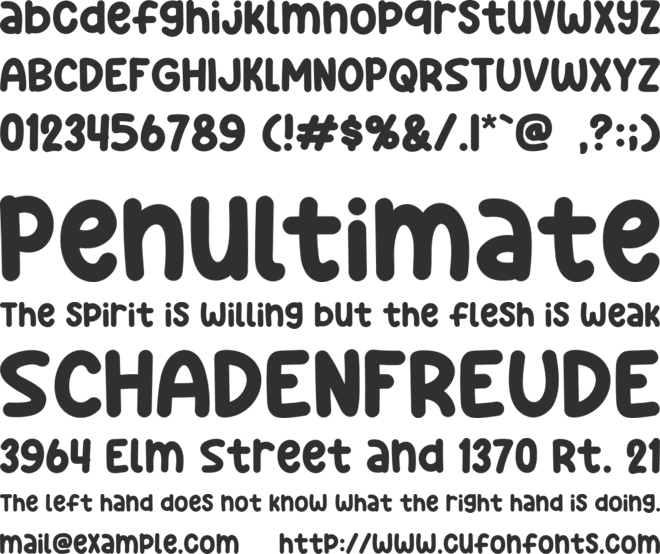 Small Print font preview