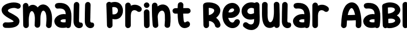 Small Print Regular font