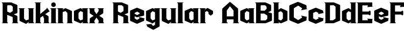 Rukinax Regular font