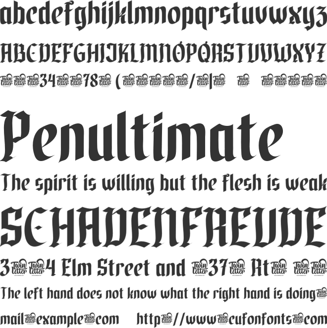 WAXEN font preview