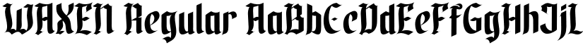 WAXEN Regular font