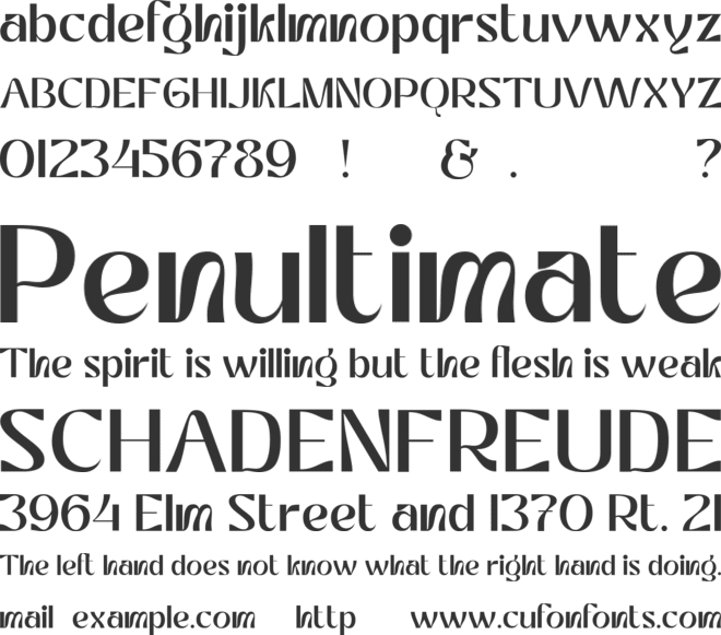 Kostania font preview