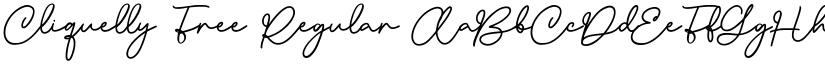 Cliquelly Free Regular font