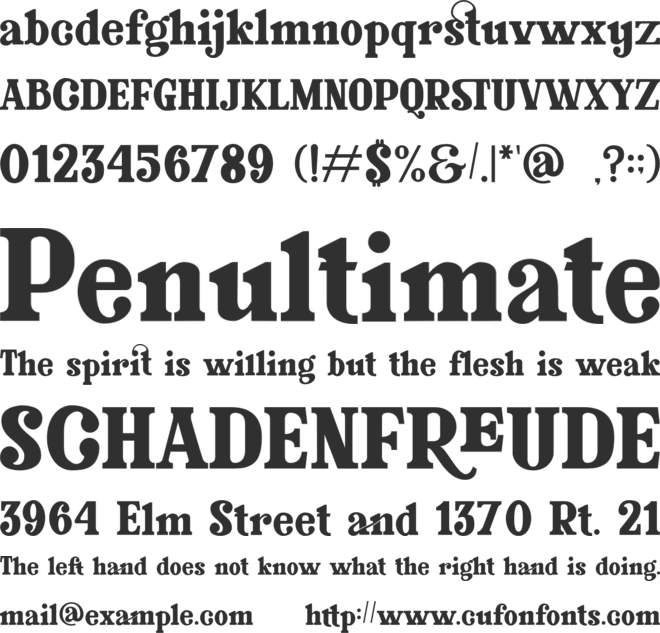 GLASTER font preview