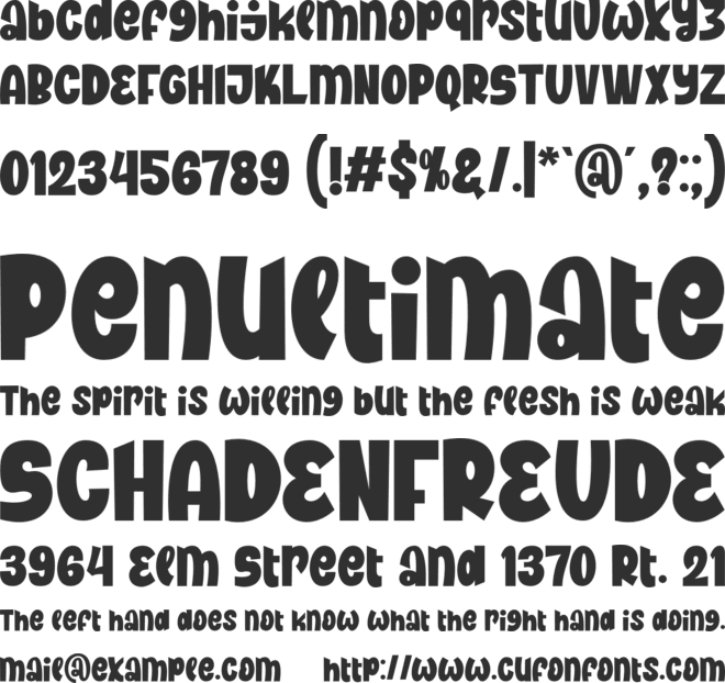 Showzee font preview