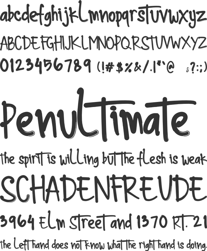 Black Panther Brush font preview