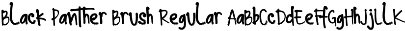 Black Panther Brush Regular font