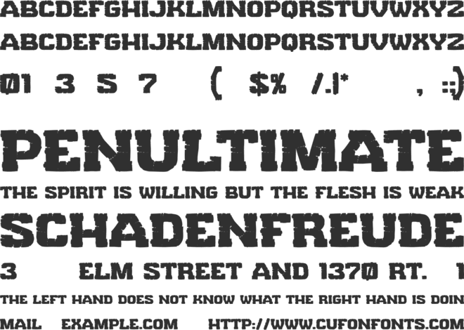 Sceptical font preview