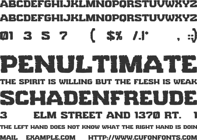 Sceptical font preview