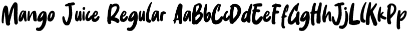 Mango Juice Regular font