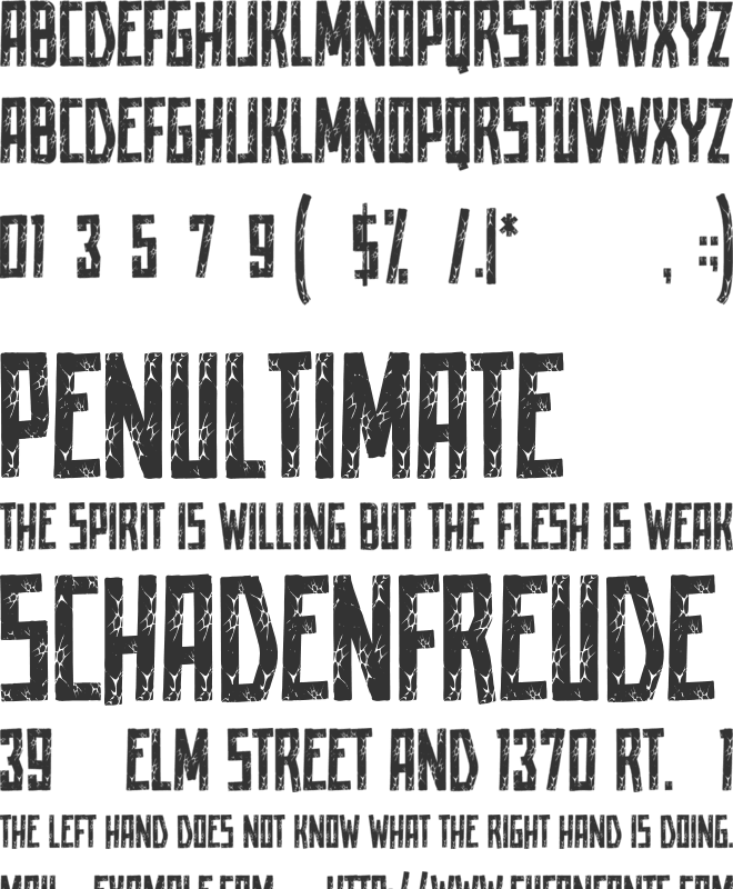 Concrete Asphalt font preview