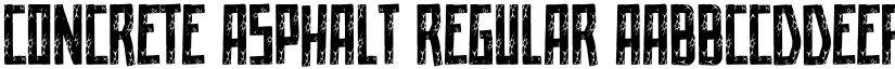 Concrete Asphalt Regular font