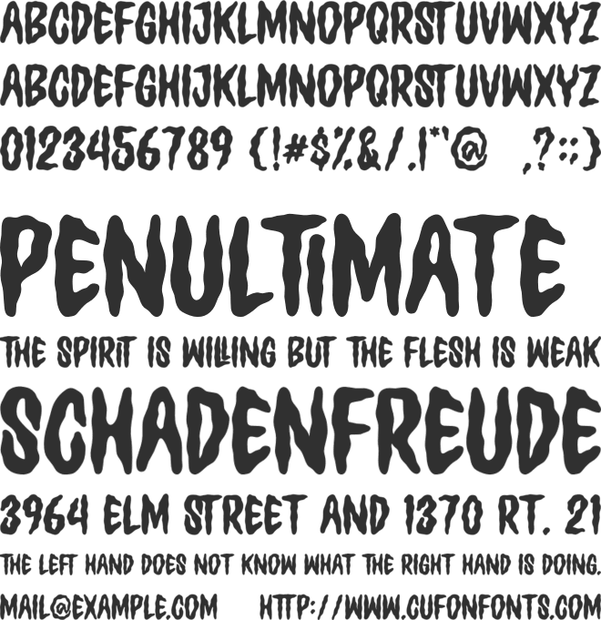 Ghoulies font preview