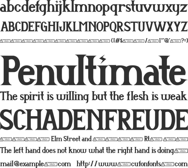 Thunderbolt font preview