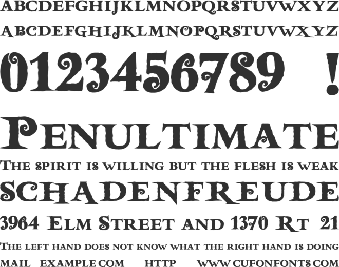 Witcher Knight font preview