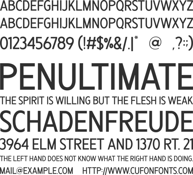 Cossines font preview